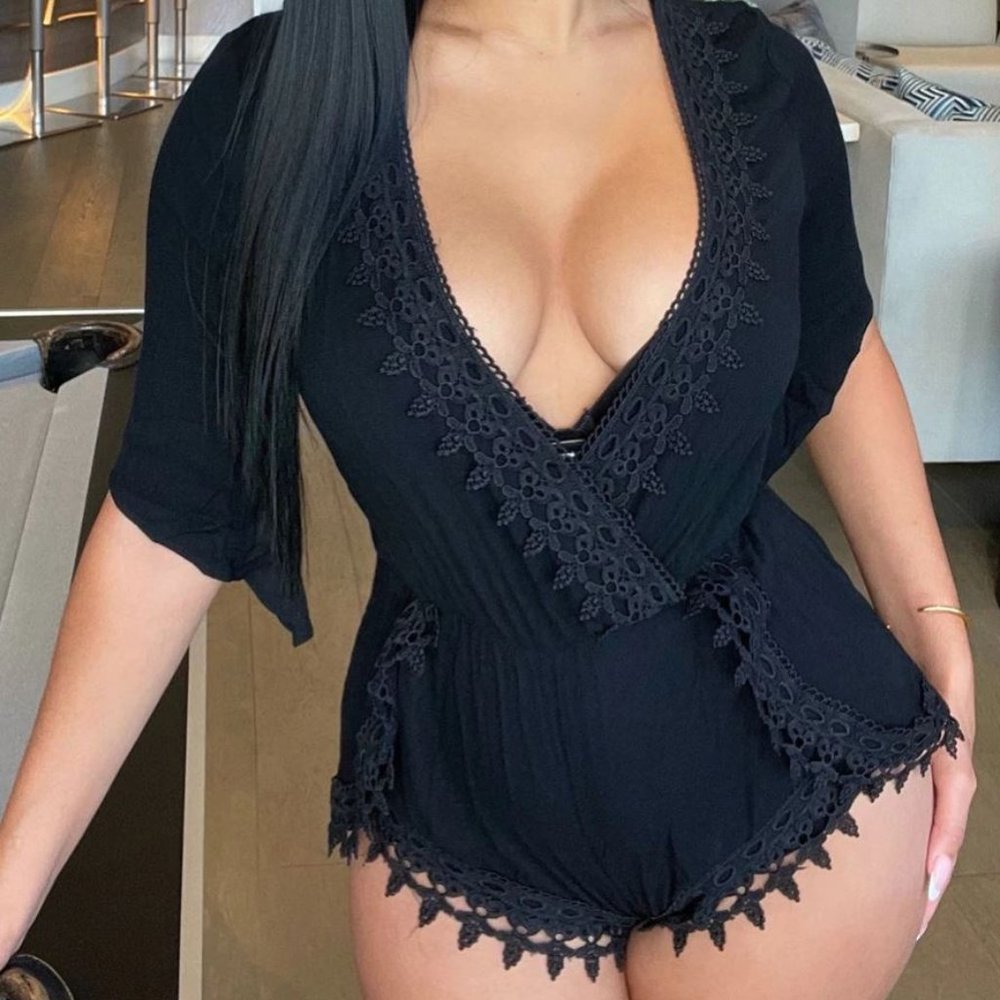 Fashion Nova Selfless Romper - Black Size S - Picture 7 of 15